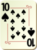 Ornamental Ten Of Spades Clip Art